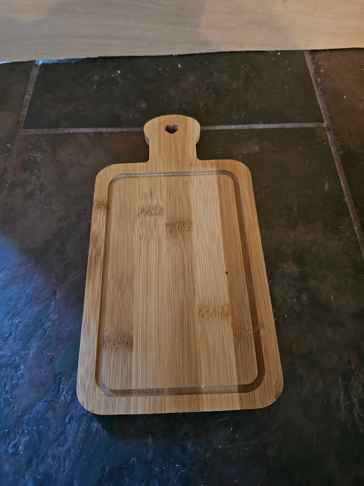 Heart Handle Bamboo cutting board